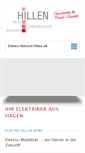 Mobile Screenshot of elektrohillen.de